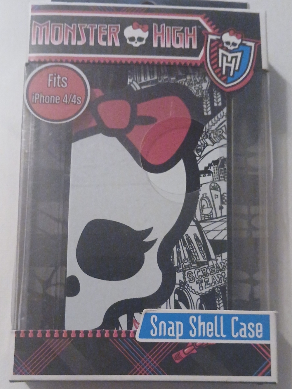 monster high pink, black & white snap shell case for iPhone 4/4s
